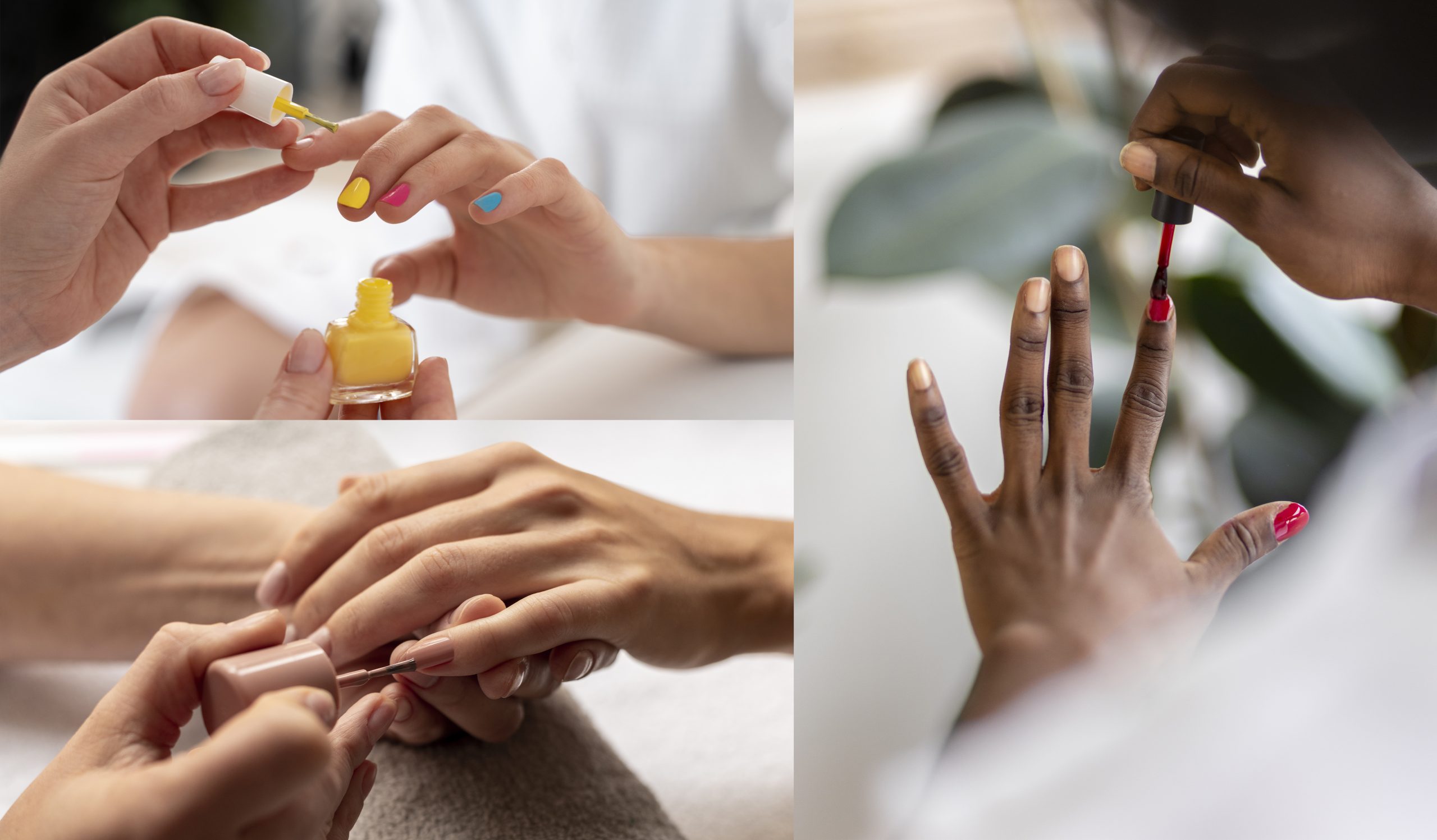 model-getting-their-nails-done